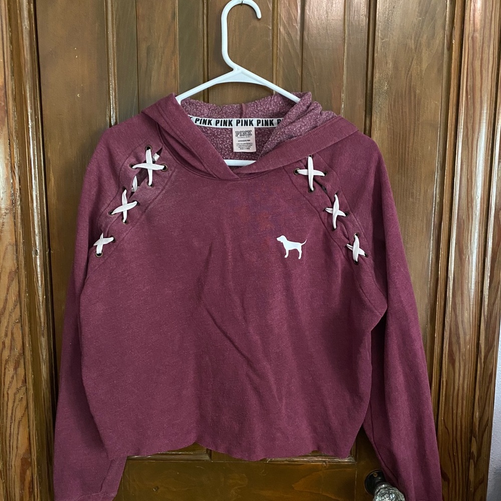 PINK cropped sweatshirt